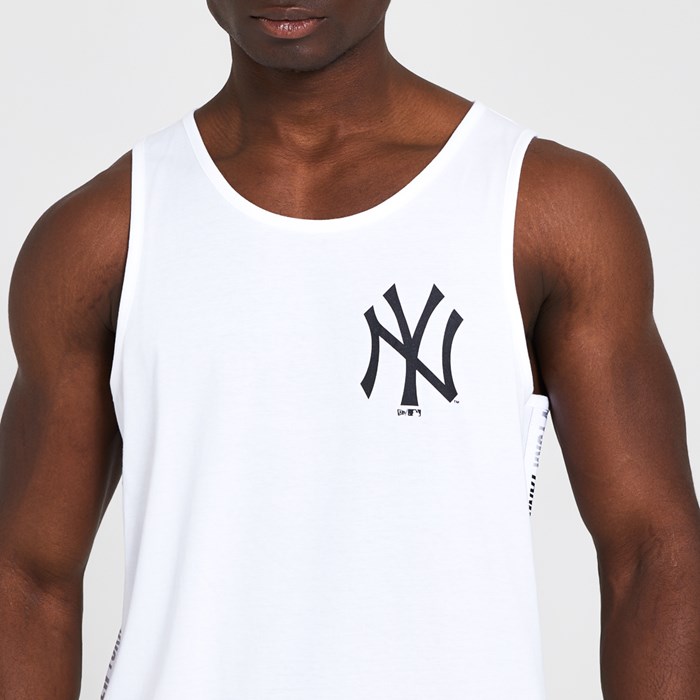 New York Yankees Taped Miesten Liivi Valkoinen - New Era Vaatteet Myynti FI-981236